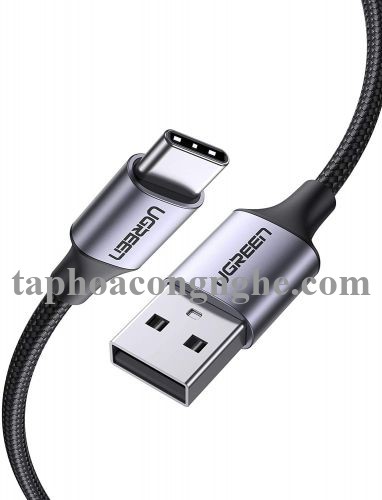 Ugreen 60408 3M màu xám đen cáp USB type C to A bọc nhôm chống nhiễu US288 30060408